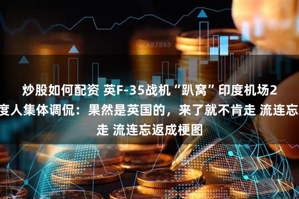 炒股如何配资 英F-35战机“趴窝”印度机场20天，印度人集体调侃：果然是英国的，来了就不肯走 流连忘返成梗图