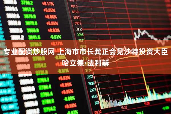 专业配资炒股网 上海市市长龚正会见沙特投资大臣哈立德·法利赫